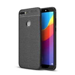 Case Huawei Y7 2018 / Honor 7C Double Line Litchi Leather Effect