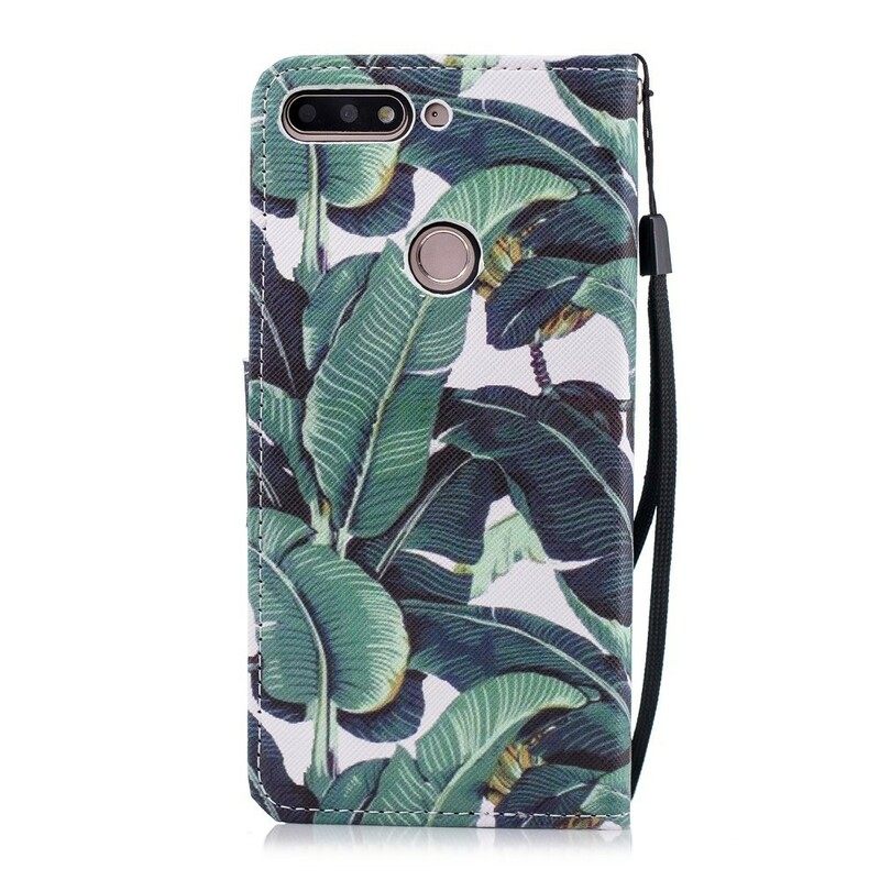 Kotelot Huawei Y7 2018 / Honor 7C Suojaketju Kuori Tropical Leaves Strappy