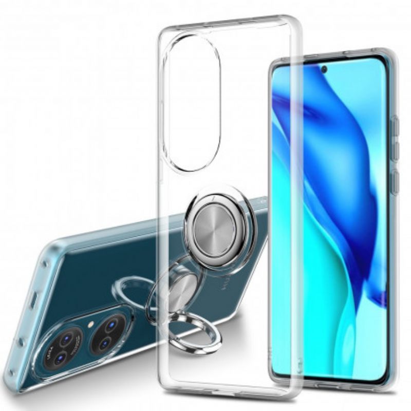 Case Huawei P50 Läpinäkyvä Yksinkertainen Metallisormus