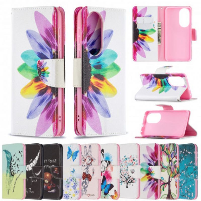 Flip Case Huawei P50 Flower Watercolour