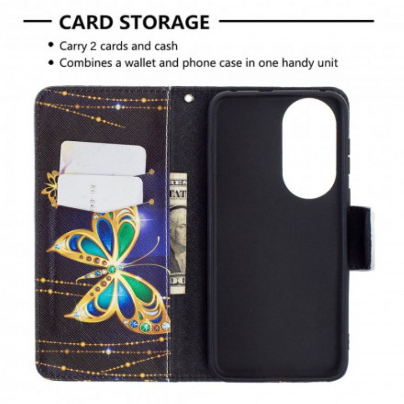 Flip Case Huawei P50 Magic Butterfly