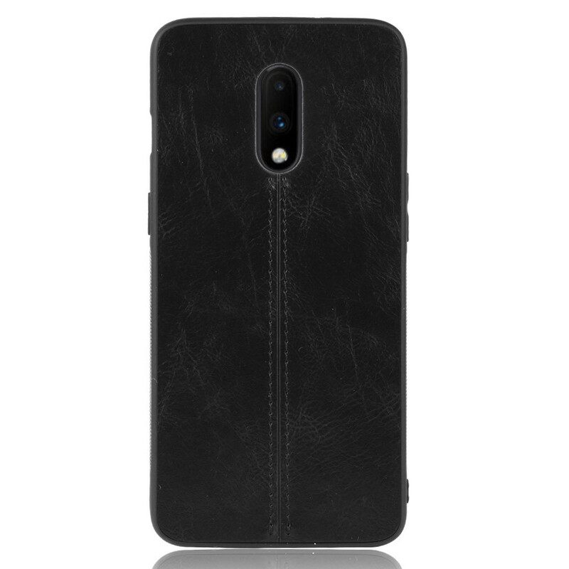 Kuori OnePlus 7 Couture Nahkaefekti