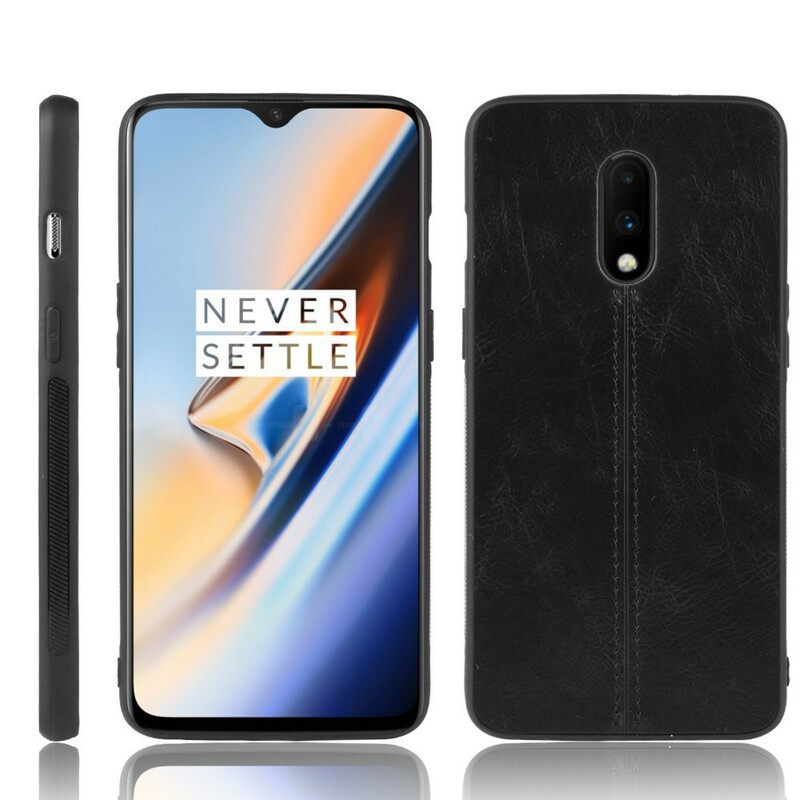 Kuori OnePlus 7 Couture Nahkaefekti