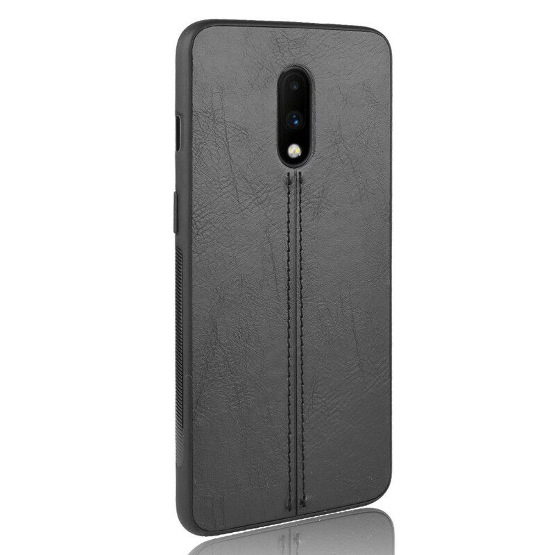 Kuori OnePlus 7 Couture Nahkaefekti