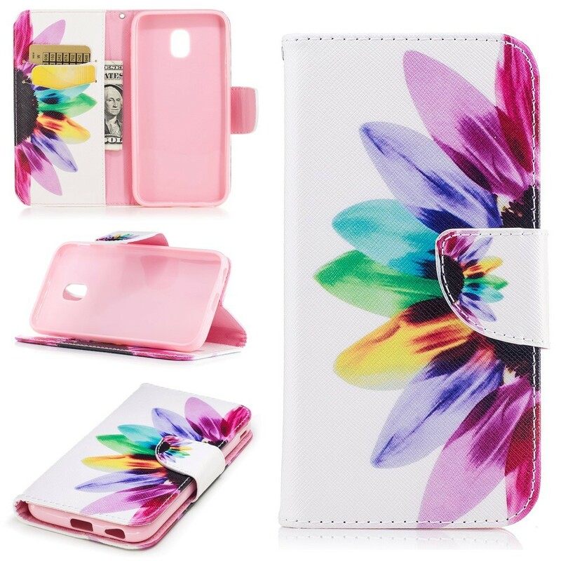 Flip Case Samsung Galaxy J7 2017 Flower Watercolour