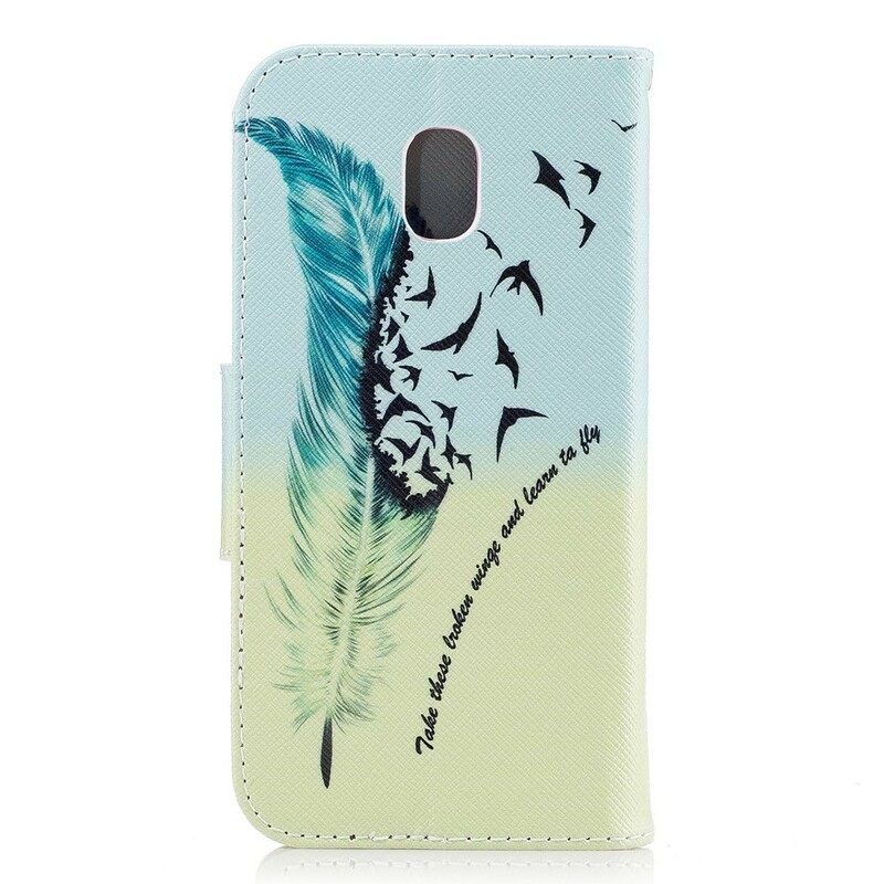 Flip Case Samsung Galaxy J7 2017 Opi Lentämään