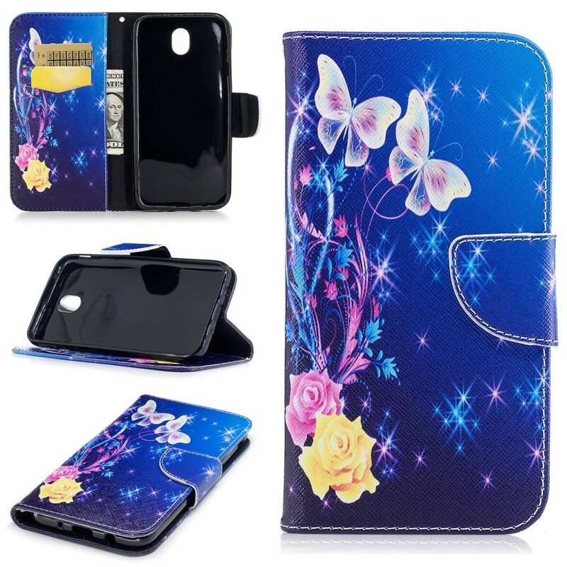 Kotelot Samsung Galaxy J7 2017 Butterflies In The Night