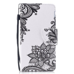 Kotelot Samsung Galaxy J7 2017 Suojaketju Kuori Black Strappy Mandala