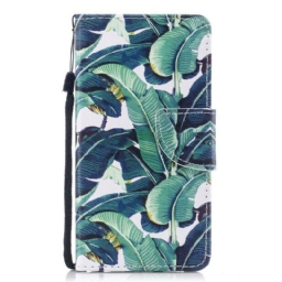 Kotelot Samsung Galaxy J7 2017 Suojaketju Kuori Tropical Leaves Strappy