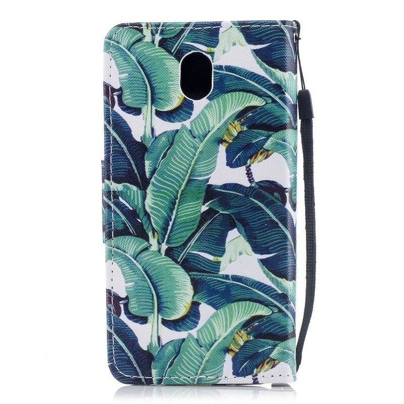 Kotelot Samsung Galaxy J7 2017 Suojaketju Kuori Tropical Leaves Strappy