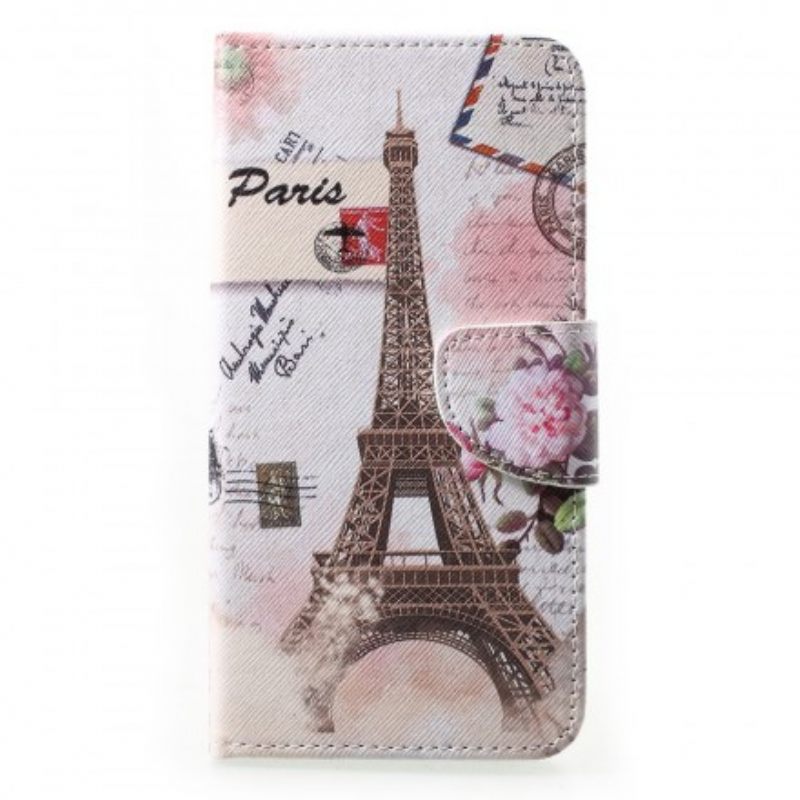 Flip Case Huawei P30 Lite Retro Eiffel-torni