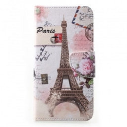 Flip Case Huawei P30 Lite Retro Eiffel-torni