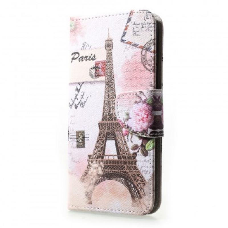 Flip Case Huawei P30 Lite Retro Eiffel-torni