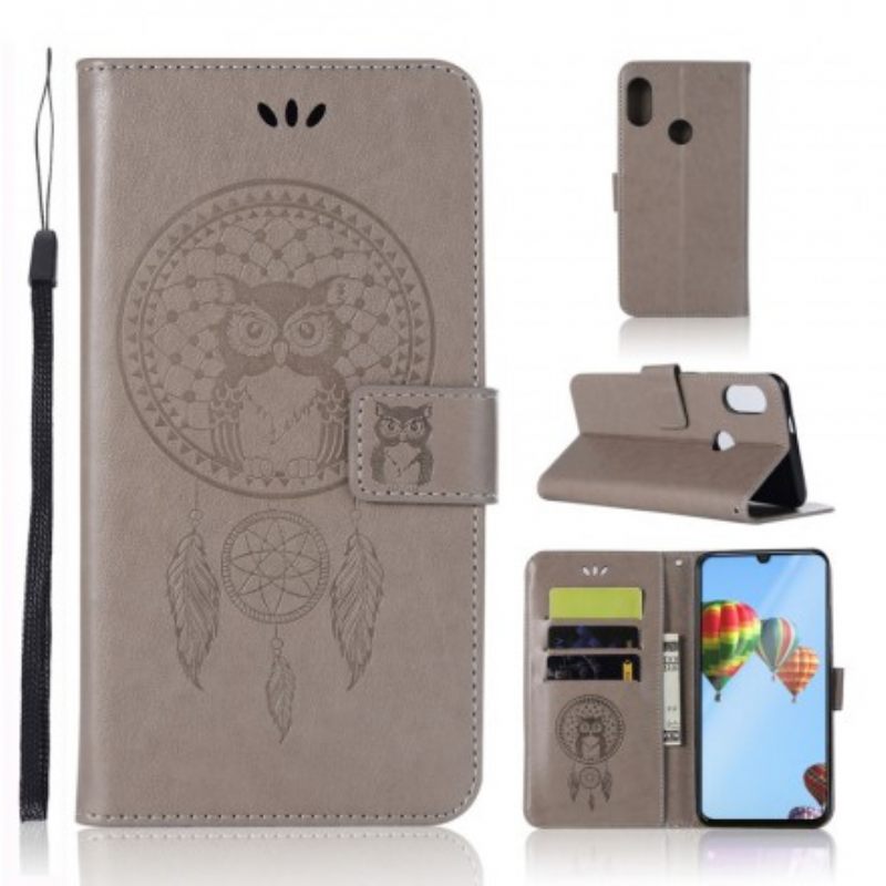 Kotelot Huawei P30 Lite Nahkaefekti Catcher Dreams Owl