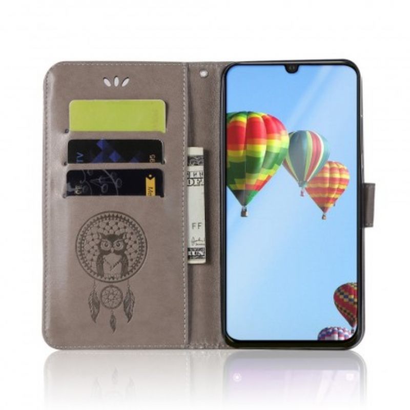 Kotelot Huawei P30 Lite Nahkaefekti Catcher Dreams Owl