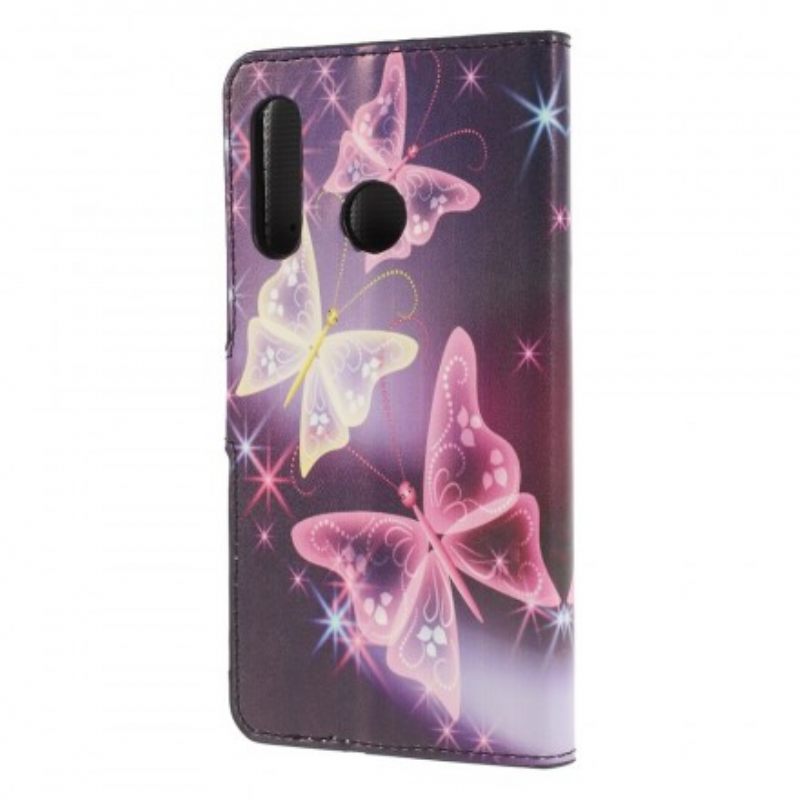 Kotelot Huawei P30 Lite Neon Butterflies