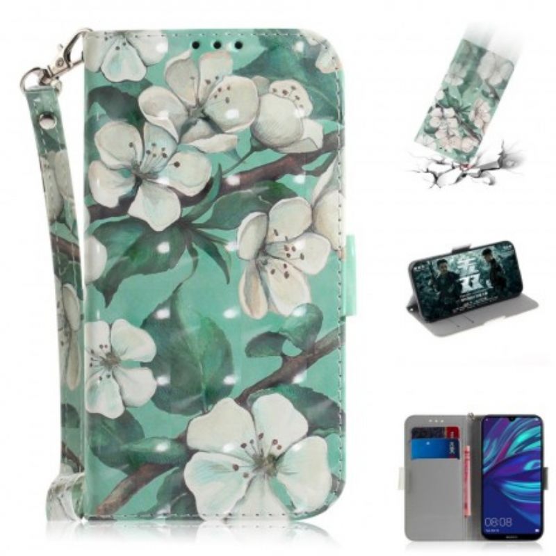 Kotelot Huawei P30 Lite Suojaketju Kuori Strap Flower Branch