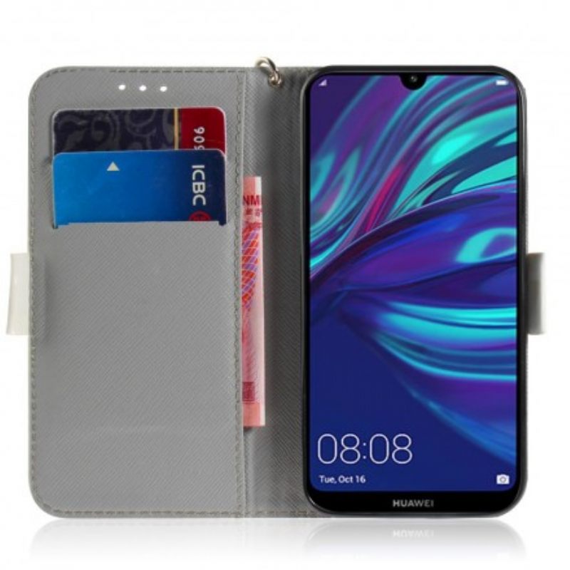 Kotelot Huawei P30 Lite Suojaketju Kuori Strap Flower Branch