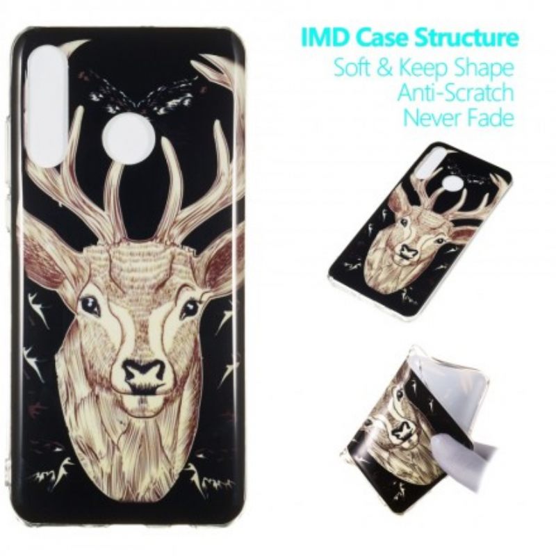 Kuori Huawei P30 Lite Fluorescent Majestic Stag