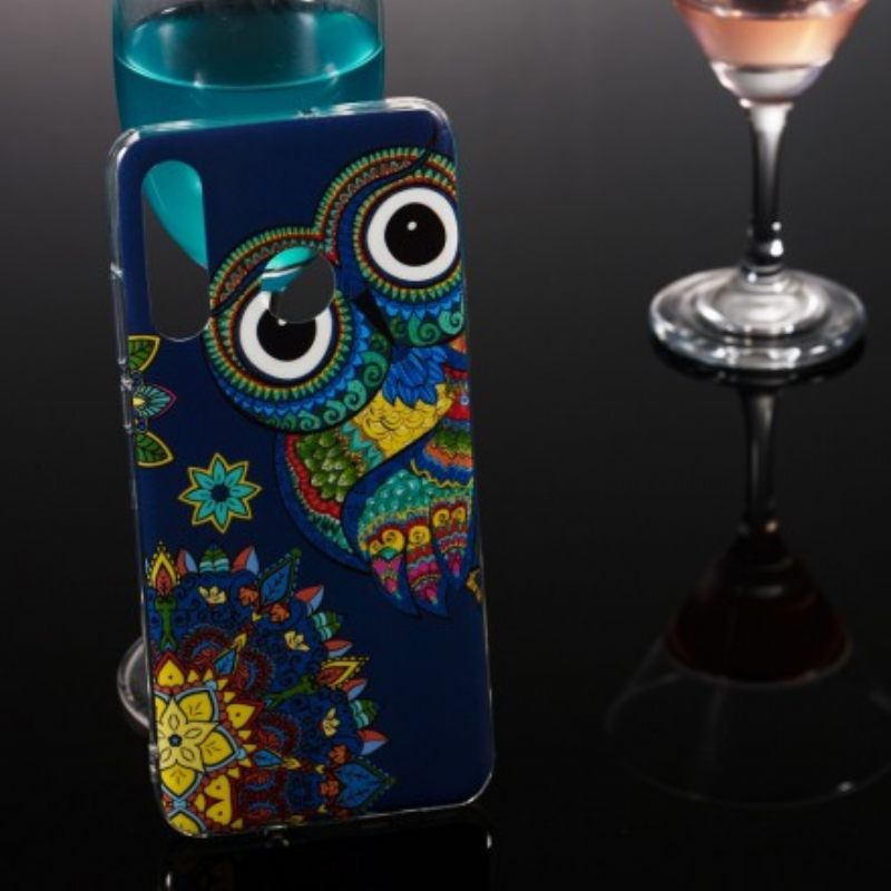 Kuori Huawei P30 Lite Owl Fluoresoiva Mandala