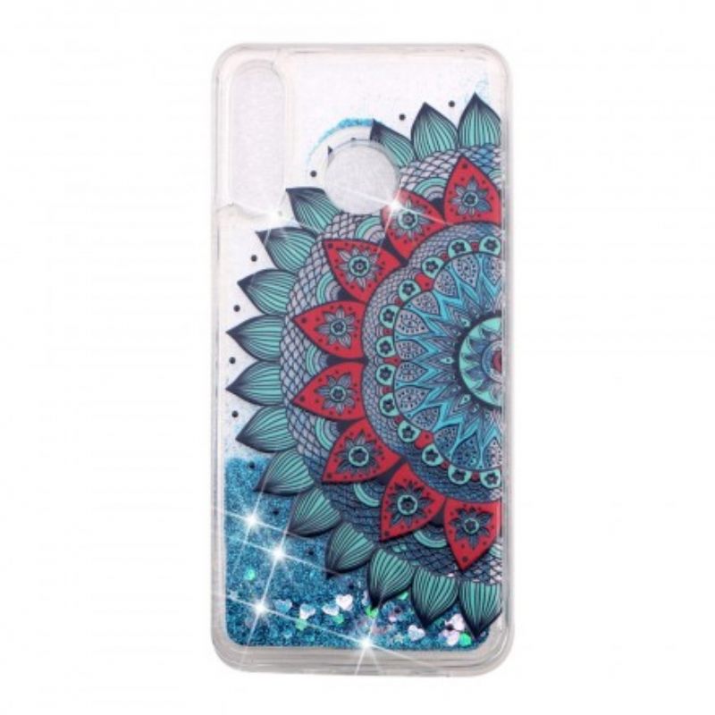 Kuori Huawei P30 Lite Transparent Mandala Glitter