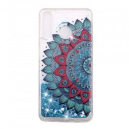 Kuori Huawei P30 Lite Transparent Mandala Glitter