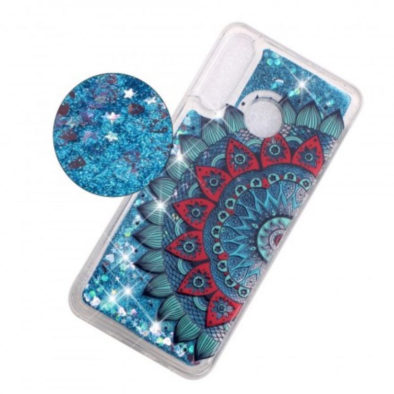 Kuori Huawei P30 Lite Transparent Mandala Glitter