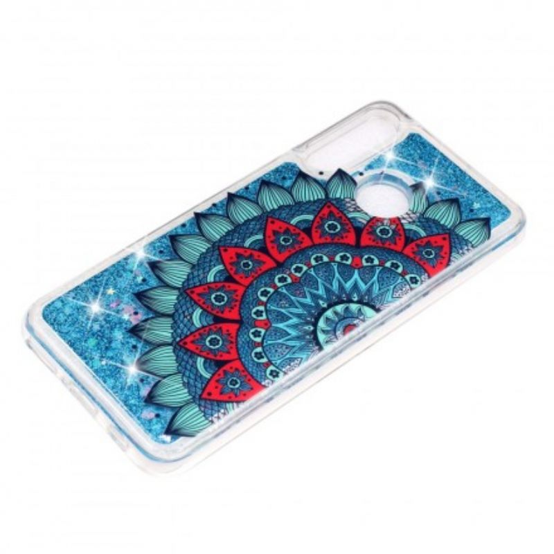 Kuori Huawei P30 Lite Transparent Mandala Glitter