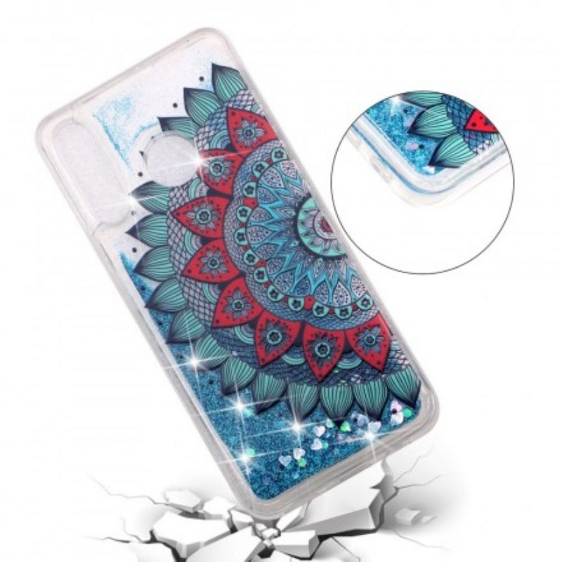 Kuori Huawei P30 Lite Transparent Mandala Glitter