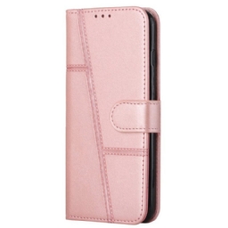 Kotelot Samsung Galaxy A13 5G / A04s Suojaketju Kuori Strappy Geo Leather Effect