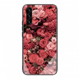 Kuori Samsung Galaxy A13 5G / A04s Rose Flowers Karkaistu Lasi