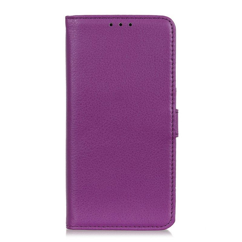 Nahkakotelo Samsung Galaxy A13 5G / A04s Premium Lychee Faux Leather