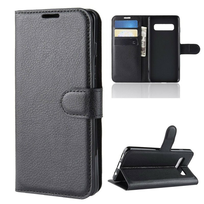 Kotelot Samsung Galaxy S10 5G Classic Litchi Faux Leather