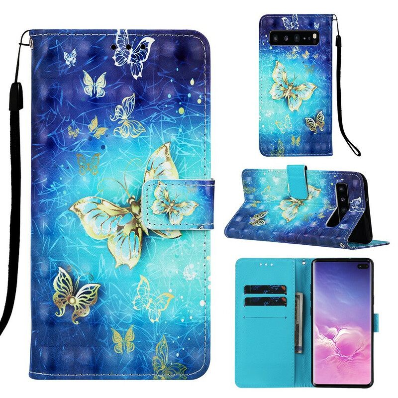 Kotelot Samsung Galaxy S10 5G Golden Butterflies