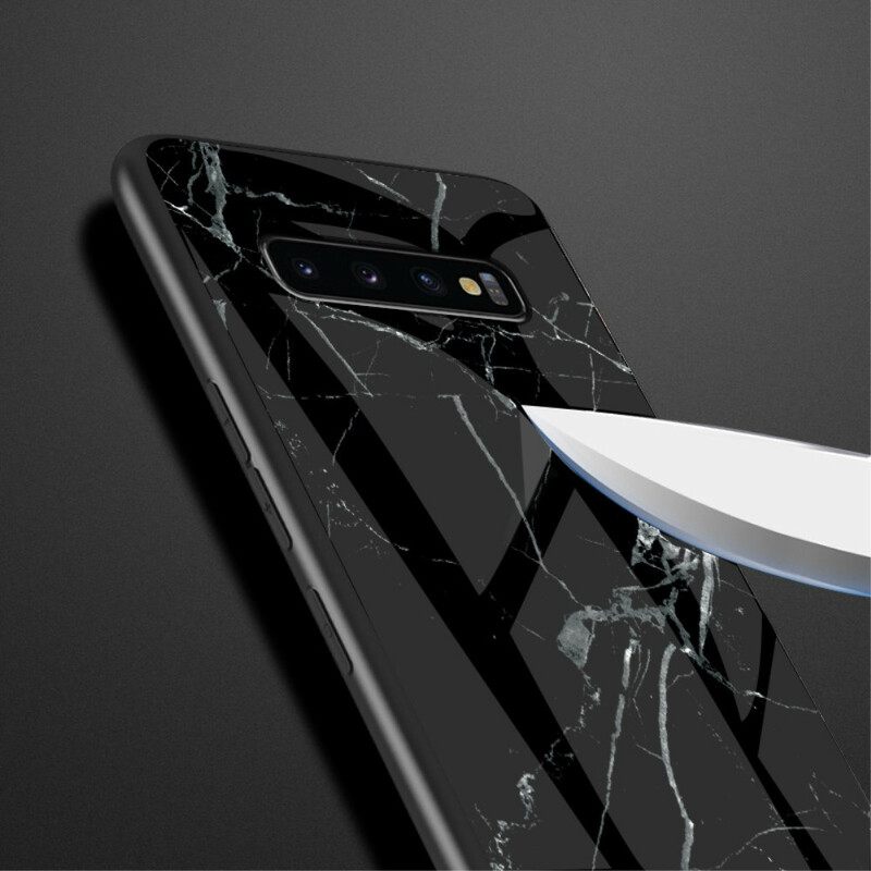 Kuori Samsung Galaxy S10 5G Marble Tempered Glass