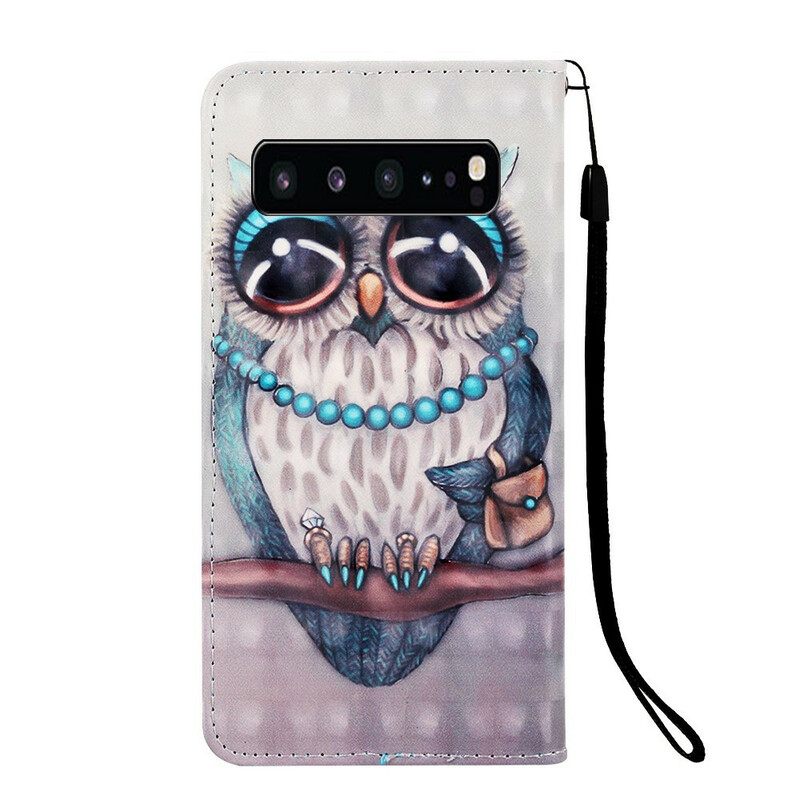 Nahkakotelo Samsung Galaxy S10 5G Neiti Owl