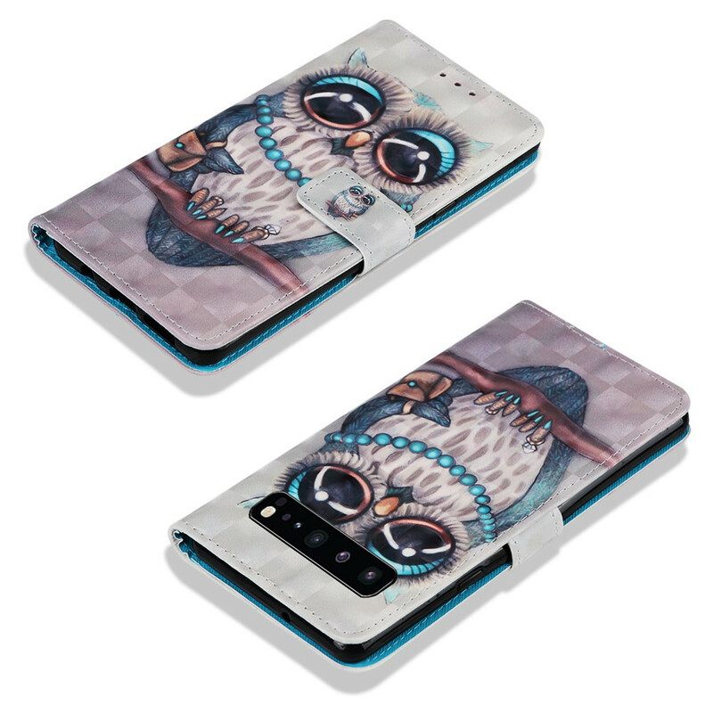 Nahkakotelo Samsung Galaxy S10 5G Neiti Owl