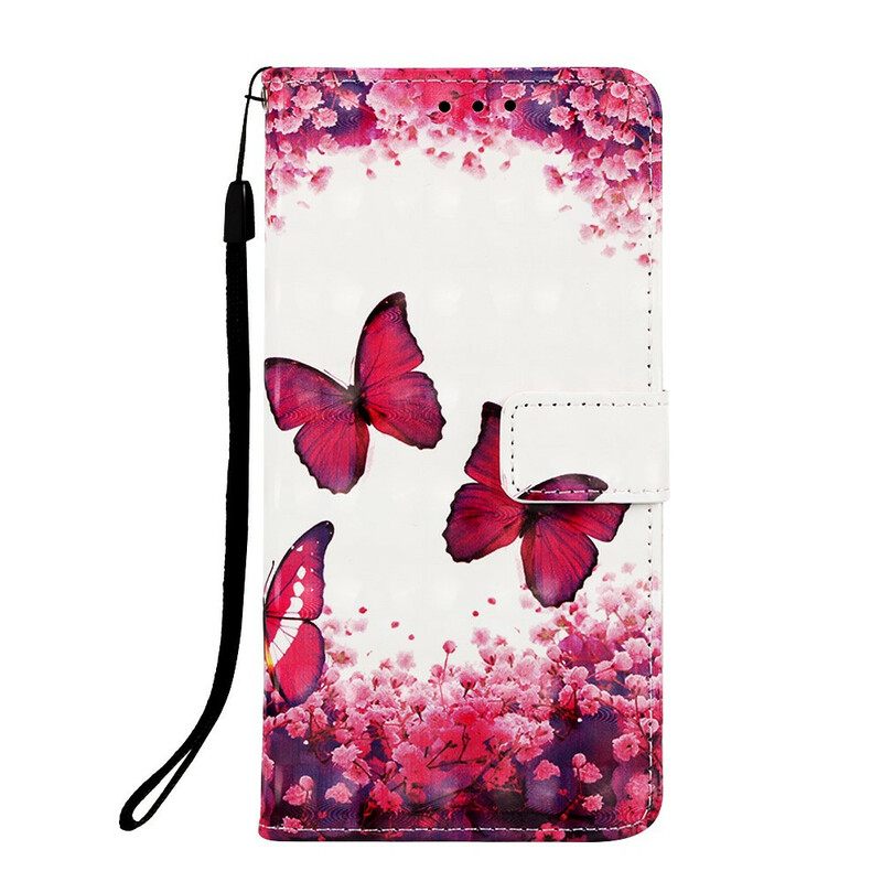 Nahkakotelo Samsung Galaxy S10 5G Red Butterflies