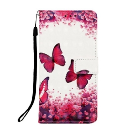 Nahkakotelo Samsung Galaxy S10 5G Red Butterflies