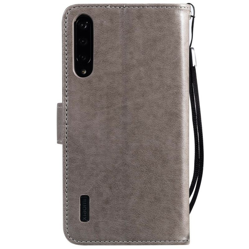 Flip Case Xiaomi Mi A3 Suojaketju Kuori Rakastavat Pöllöt Hihnalla