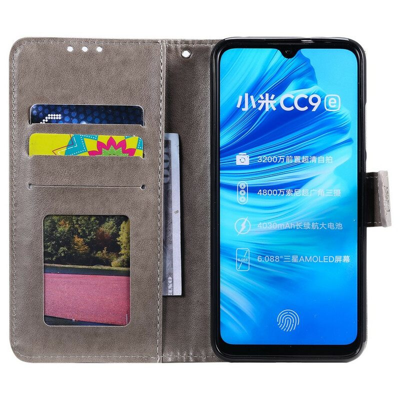 Flip Case Xiaomi Mi A3 Suojaketju Kuori Rakastavat Pöllöt Hihnalla