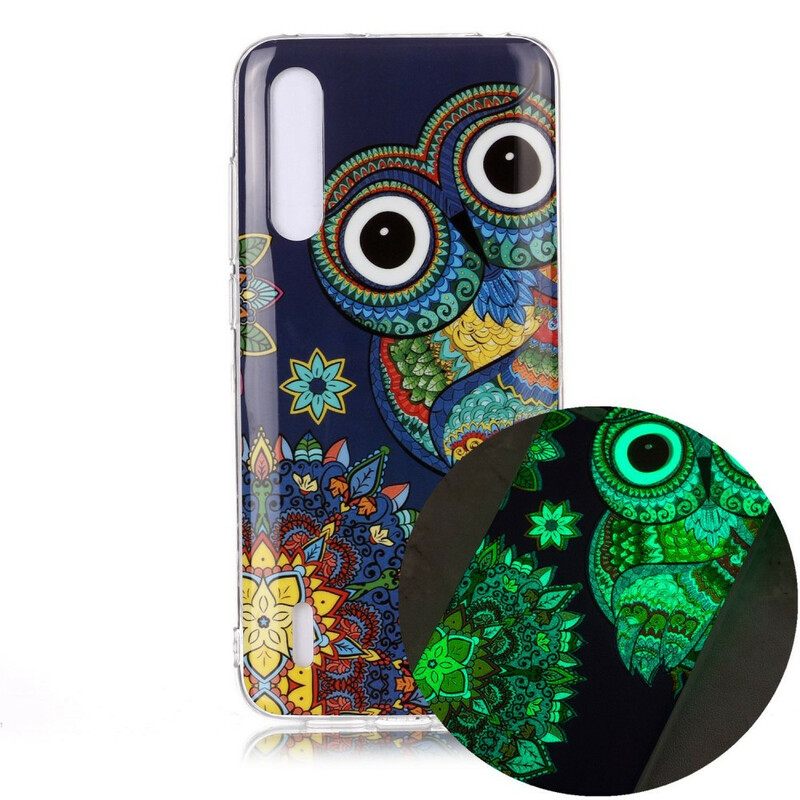 Kuori Xiaomi Mi A3 Owl Fluoresoiva Mandala