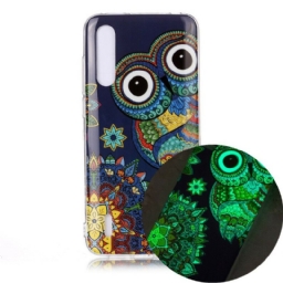 Kuori Xiaomi Mi A3 Owl Fluoresoiva Mandala