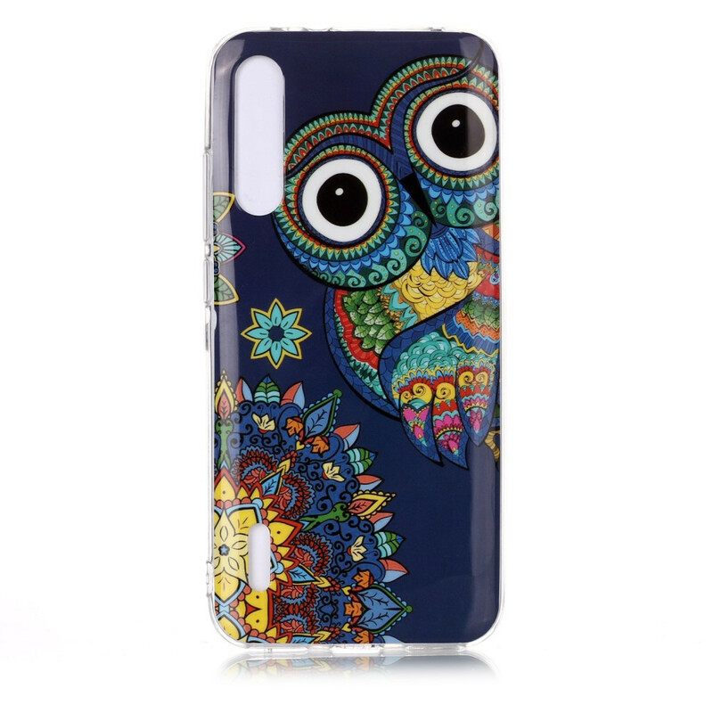 Kuori Xiaomi Mi A3 Owl Fluoresoiva Mandala