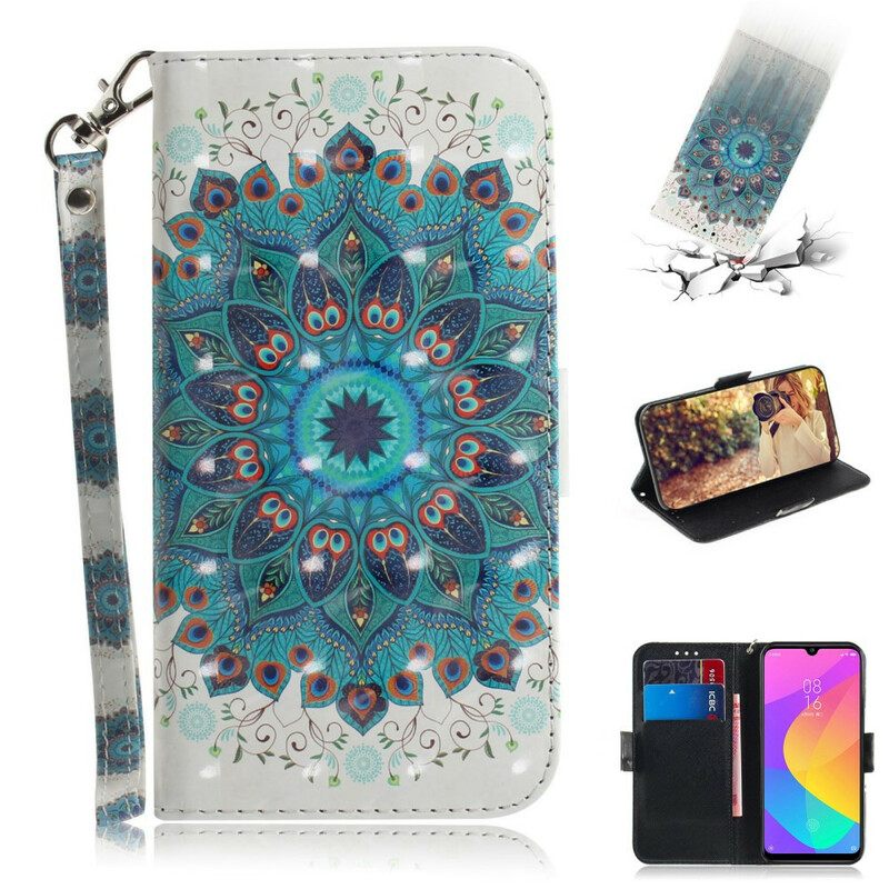 Nahkakotelo Xiaomi Mi A3 Suojaketju Kuori Magistral Strappy Mandala