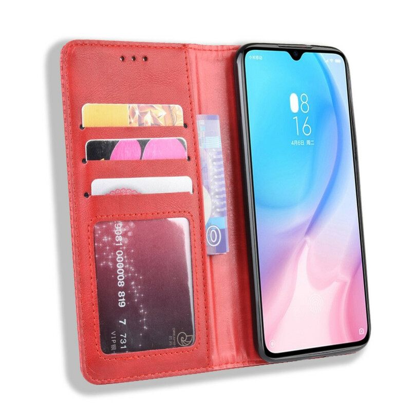 Puhelinkuoret Xiaomi Mi A3 Kotelot Flip Tyylitelty Vintage-nahkaefekti