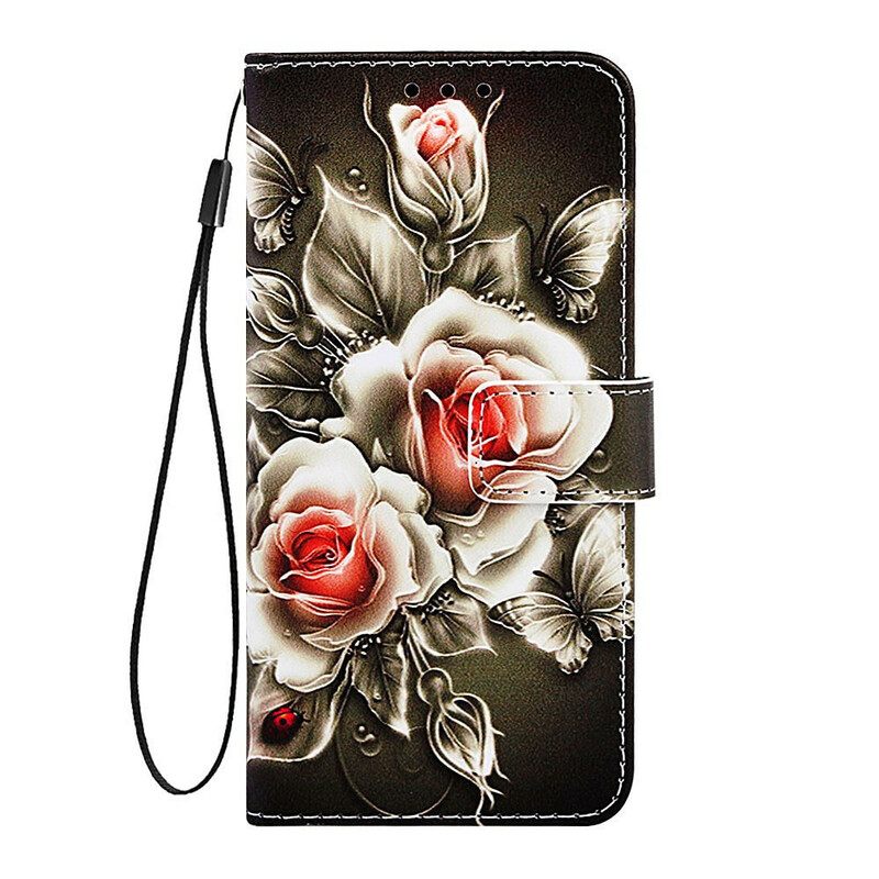 Flip Case Samsung Galaxy A20s Golden Roses