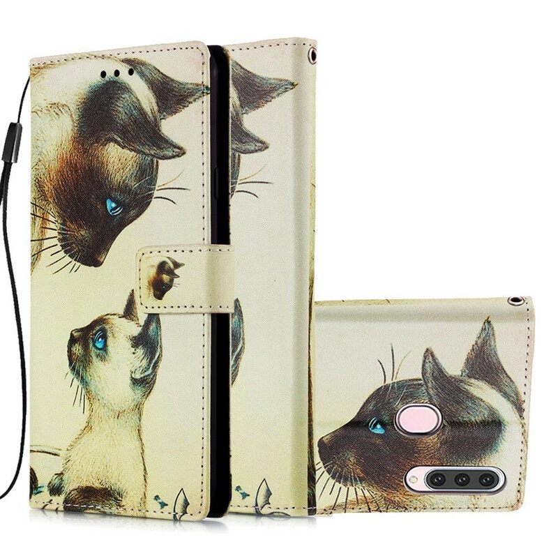 Flip Case Samsung Galaxy A20s Kitten Ja Äiti