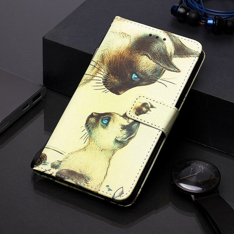 Flip Case Samsung Galaxy A20s Kitten Ja Äiti