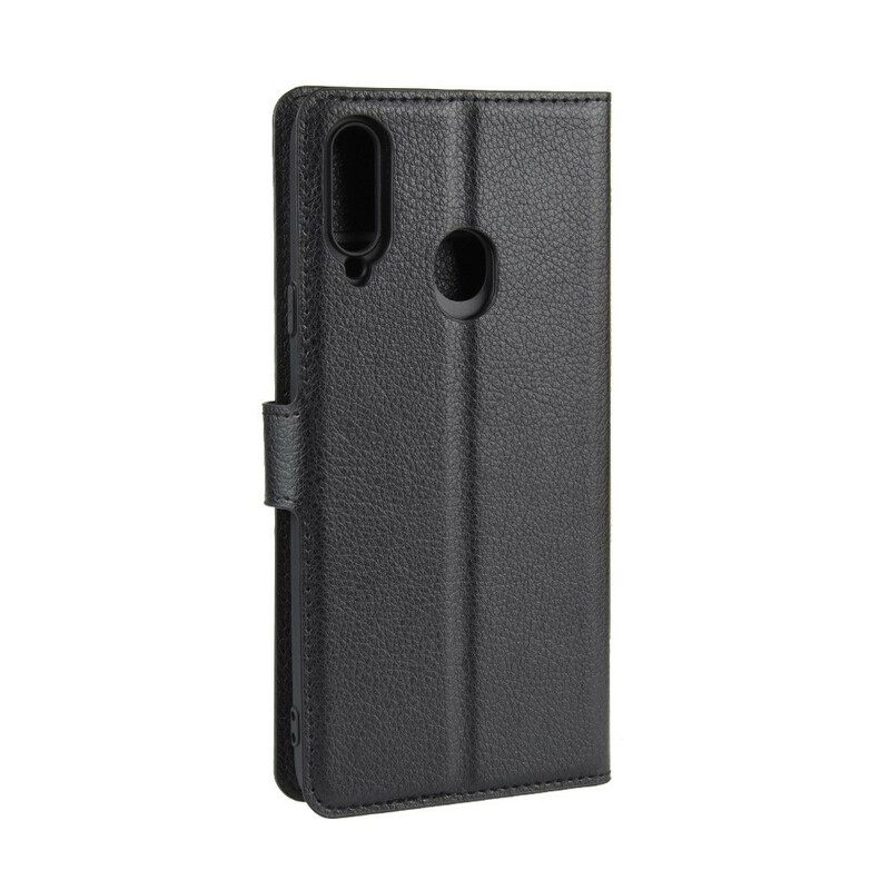 Flip Case Samsung Galaxy A20s Klassinen Litsi-nahkaefekti